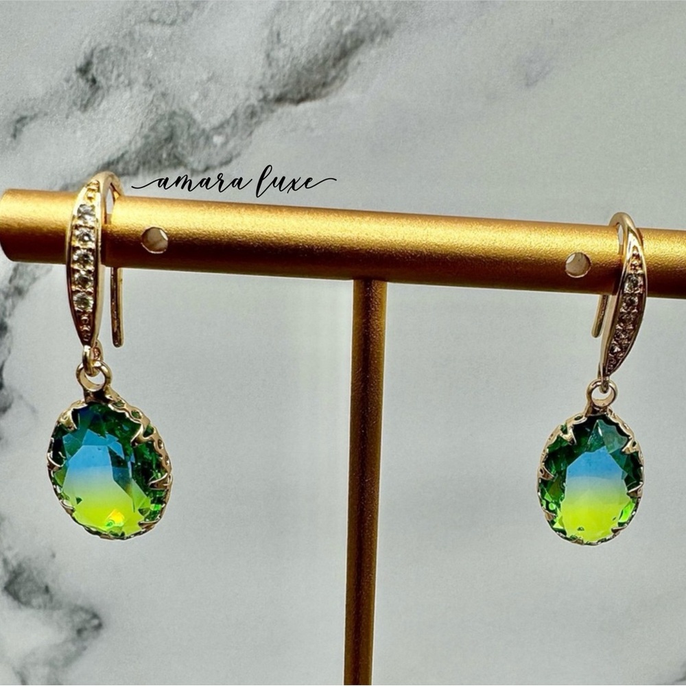 Tourmaline Gradient Drop Earrings - Picture 2 of 5